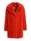 P.A.R.O.S.H ECO FUR COAT IN RED