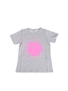 Stella Mccartney Gray T-shirt With Logo Print In Grey