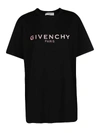 GIVENCHY BLACK T-SHIRT WITH DEGRADÉ LOGO EMBROIDERY