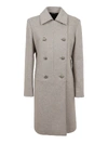 GIVENCHY GREY COAT IN MÉLANGE WOOL
