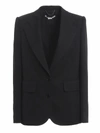 STELLA MCCARTNEY STELLA MCCARTNEY BRIANA STRETCH WOOL BLAZER IN BLACK