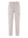 VALENTINO COTTON CARGO PANTS IN GREY