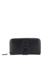 HOGAN LEATHER CONTINENTAL WALLET IN BLACK