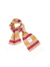 ACNE STUDIOS STRIPED SCARF IN BEIGE RED YELLOW