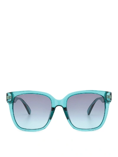 Gucci Sunglasses With Light Blue Transparent Frame