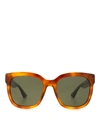 GUCCI BROWN SUNGLASSES WITH COLORED TEMPLES