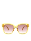 GUCCI YELLOW SUNGLASSES WITH TRANSPARENT FRAME
