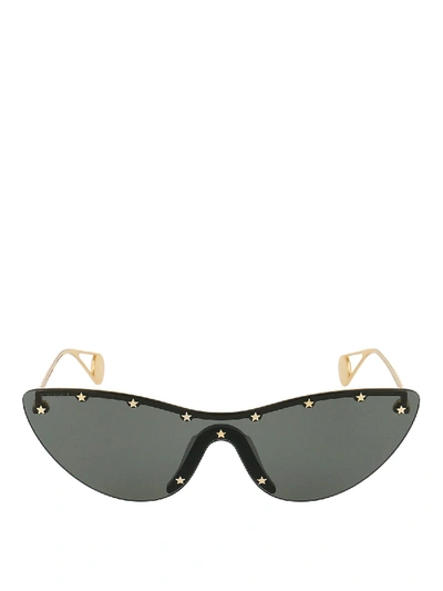 Gucci Gold-colored Cat-eye Sunglasses With Stars