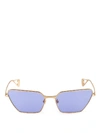 GUCCI PURPLE LENS GOLD-TONE METAL SUNGLASSES