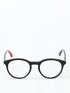 GUCCI BLACK RETRO ACETATE OPTICAL EYEGLASSES