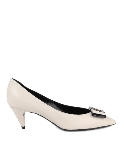 Saint Laurent Anaïs Pumps In Cream Color