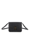 BURBERRY TB SMALL GRAINY LEATHER BAG IN BLACK