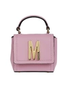 MOSCHINO LEATHER MINI CROSS BODY BAG IN PINK