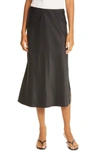 Frame Washable Silk Maxi Skirt In Noir
