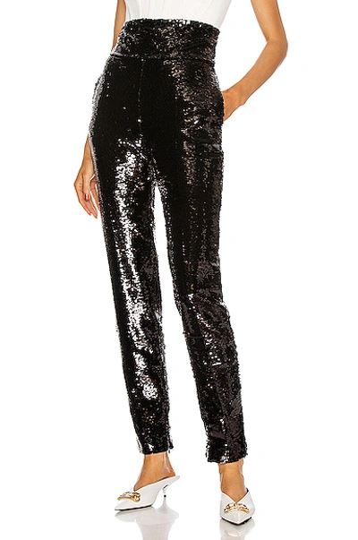 Alexandre Vauthier Sequined High-rise Flared Pants In Black