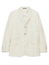 MAISON MARGIELA MAISON MARGIELA LOGO PINSTRIPE BLAZER