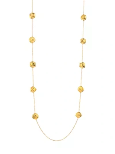 Alberto Milani 18k Yellow Gold Studded Chain Necklace