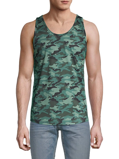 2(x)ist Camouflage Tank Top In Green Camouflage
