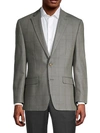 LAUREN RALPH LAUREN SILK & WOOL CHECK SPORTCOAT,0400013003680