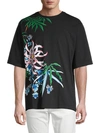 KENZO SEA LILY OVERSIZE GRAPHIC T-SHIRT,0400012846177