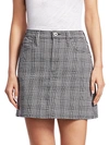 AG HARLO PLAID MINI SKIRT,0400012656898