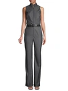 AKRIS BELTED COTTON & SILK JUMPSUIT,0400010750819