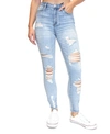 ALMOST FAMOUS JUNIORS' DESTRUCTED HIGH-RISE SKINNY JEANS