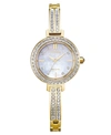 Citizen Eco-drive Women's Gold-tone Stainless Steel & Crystal Bangle Bracelet Watch 25mm In Gold-tone
