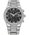 CITIZEN MEN'S CHRONOGRAPH ECO-DRIVE CRYSTAL STAINLESS STEEL BRACELET WATCH 42MM