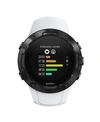 SUUNTO 5 MEN'S WHITE BLACK SILICON STRAP COMPACT GPS SPORTS WATCH, 46MM