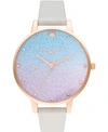 OLIVIA BURTON WOMEN'S UNDER THE SEA PEARLY WHITE LEATHER STRAP WATCH 38MM