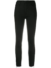 Mother The Looker Mid-rise Skinny Jeans In Black