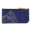 VERSACE BLUE POP MEDUSA LONG ZIP CARD HOLDER