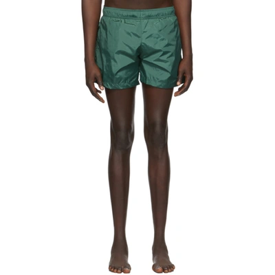 Off-white Green Logo Print Swim Shorts