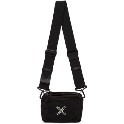 Kenzo Black Sport Logo Crossbody Bag