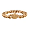 Versace Medusa Clasp Curb Chain Bracelet In Kot Gold