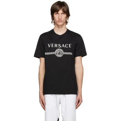 Versace Medusa Logo Printed T-shirt - 黑色 In Black