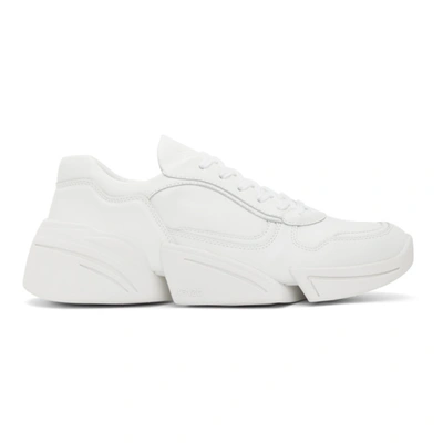 Kenzo Low-top Geometric Panelled Sneakers In White