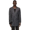Off-white Meteor Grey Stretch-wool Blazer In 0800 Melgre