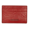 VERSACE VERSACE RED EMBOSSED BAROCCO CARD HOLDER