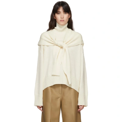 Le17septembre Off-white Wool Turtleneck In Ivory