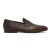 Dunhill Men's Engine Turn Buffalo Leather Penny Loafers In Brown