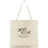 MAISON KITSUNÉ OFF-WHITE PALAIS ROYAL SHOPPING TOTE