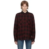 Amiri Core Shadow Plaid-pattern Shirt In Red