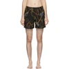 AMIRI BLACK TASSELS SWIM SHORTS