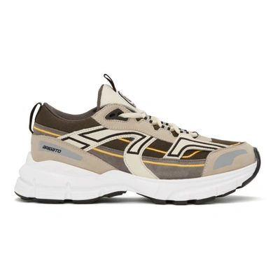 Axel Arigato Grey And Taupe Marathon R-trail Trainers In Cremino