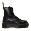 Dr. Martens Black Polished Jadon Platform Boots In Black