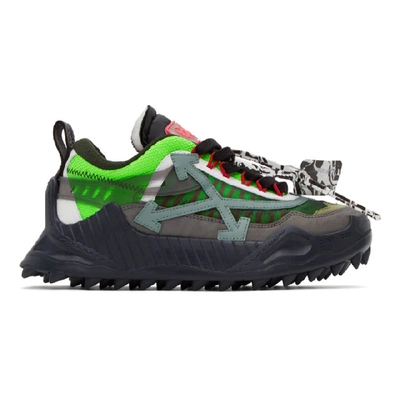 Off-white Green Odsy 1000 Sneakers In Anthracite/green
