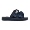 Suicoke Navy Moto-cab Sandals In Blue