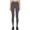 Girlfriend Collective Grey High-rise Compressive Leggings In Smoke